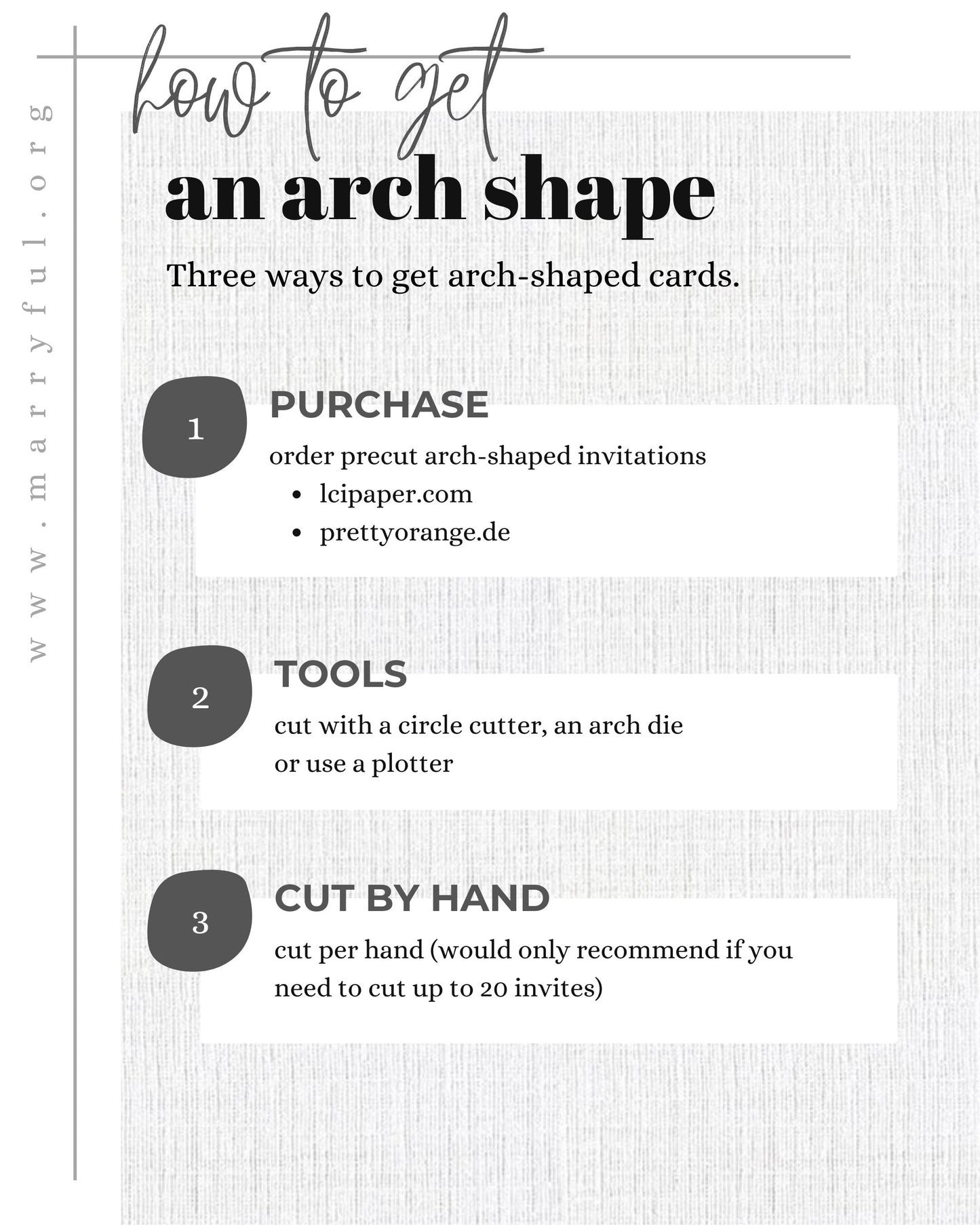 Modern Wedding Invitation Suite in Arch Shape for Classy Traditional Wedding