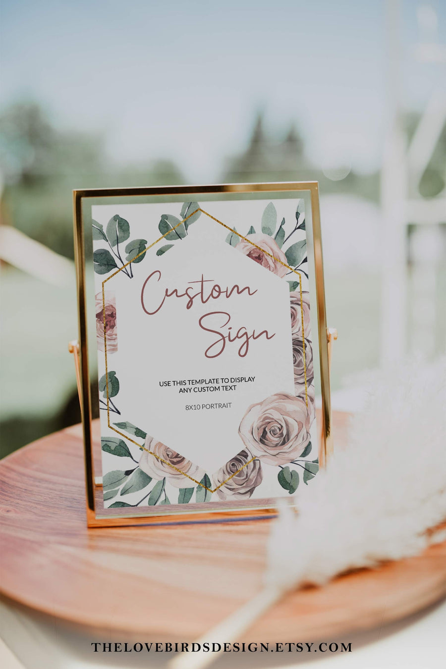 Dusty Rose Wedding Custom Sign for Whimsical Wedding Decor #075 - marryful.org