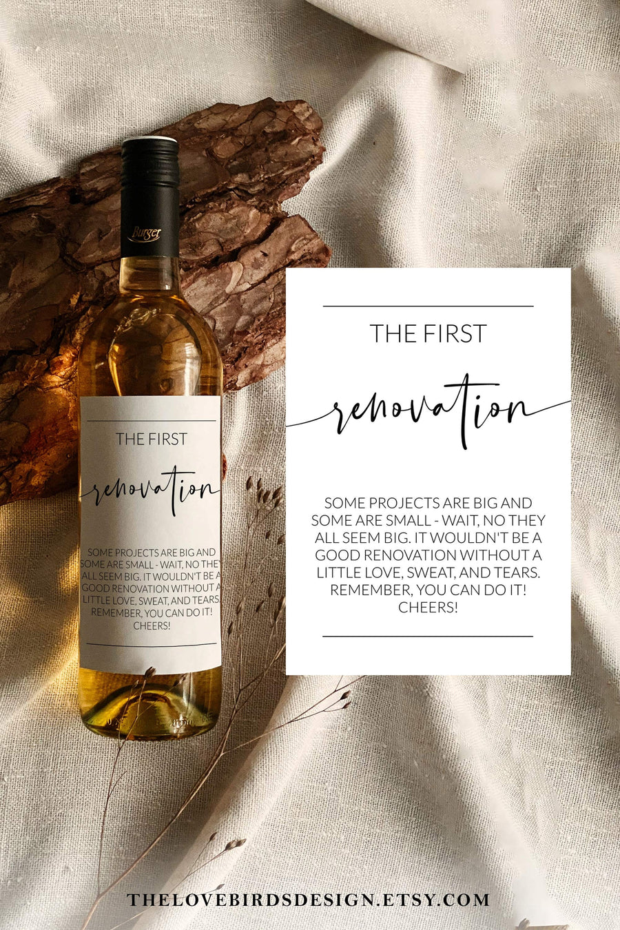Housewarming Wine Label Template, New Home Gift Personalized First House Label - marryful.org