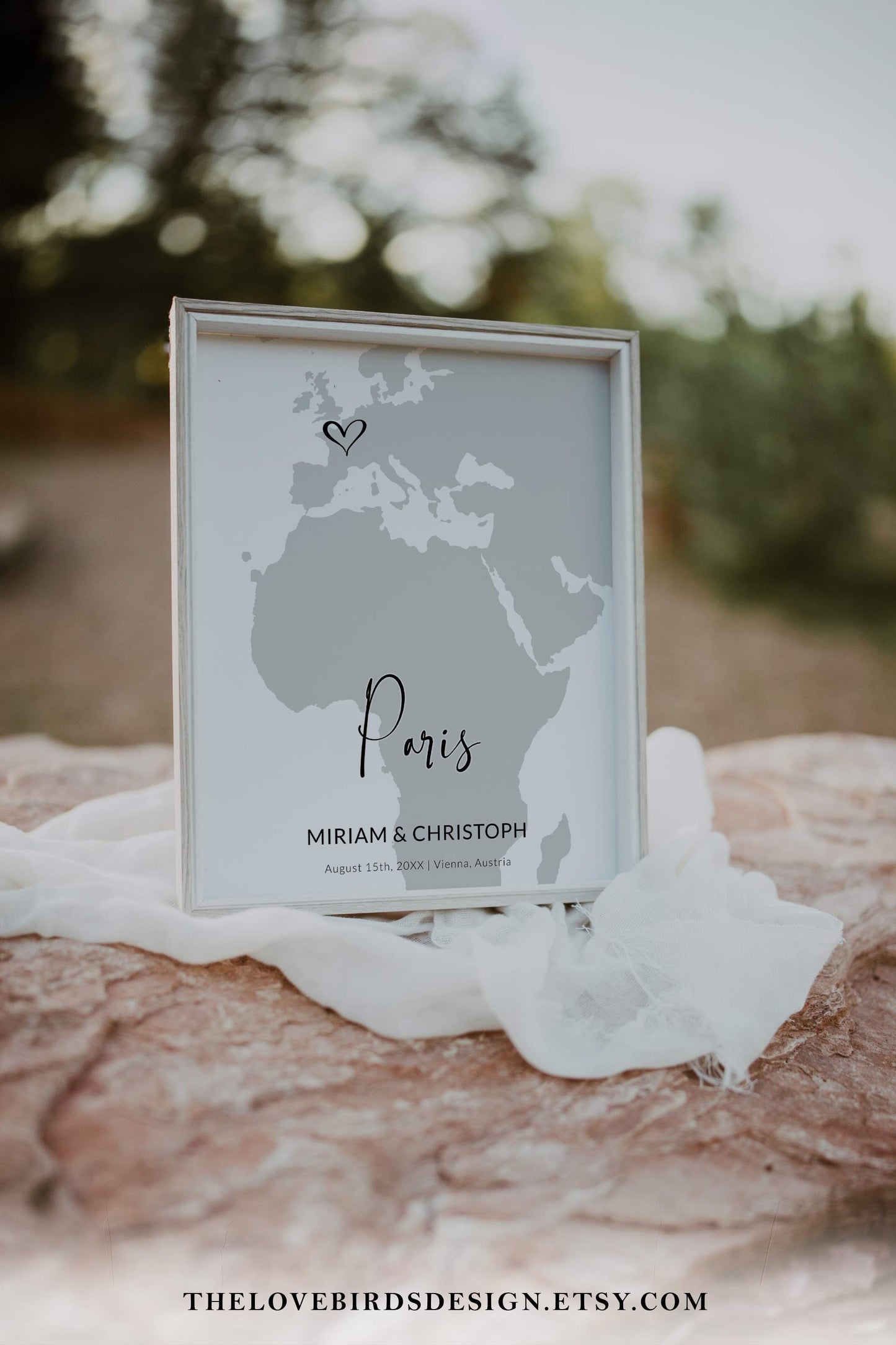 Travel Wedding Table Numbers for Destination Wedding, Passport Wedding Decorations with World Map #072w - TheLovebirdsDesign