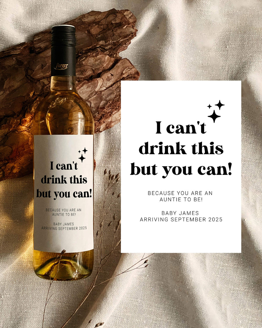 Pregnancy Announcement Wine Label Printable Wine Bottle Tag - marryful.org