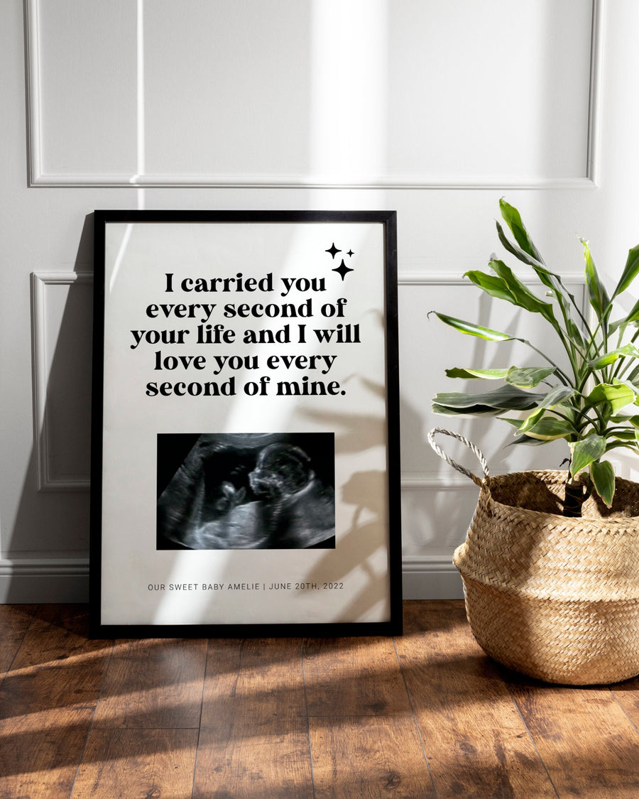 Miscarriage Gift Ultrasound Memorial Frame, Sympathy gift for stillborn pregnancy loss 065B-MISSI - marryful.org
