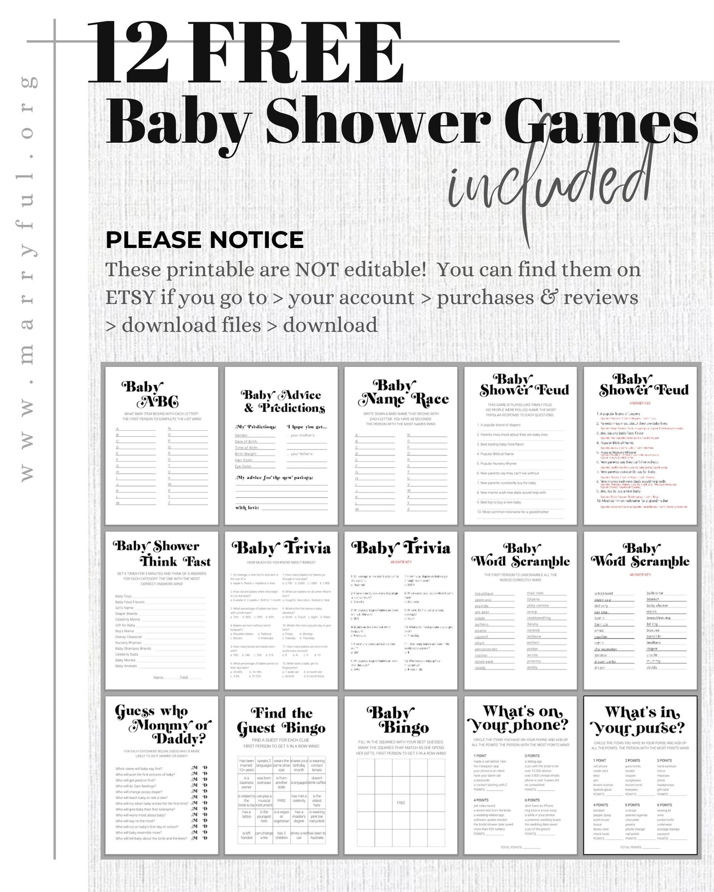 BBQ Baby Shower Invitation Template to Download and Print, Barbeque Shower Invite with Diaper Raffle & Books for Baby #072a - TheLovebirdsDesign