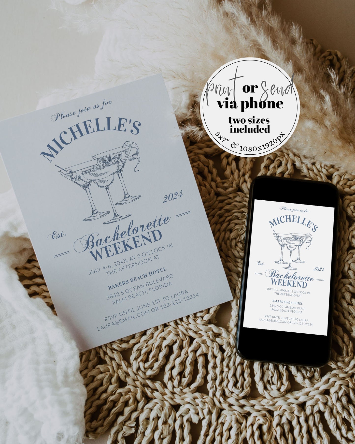 The Bach Club Invitation Luxury Bachelorette Itinerary The Bach Social Club Template Cocktail Bachelorette Invite Editable Itinerary #072 - TheLovebirdsDesign