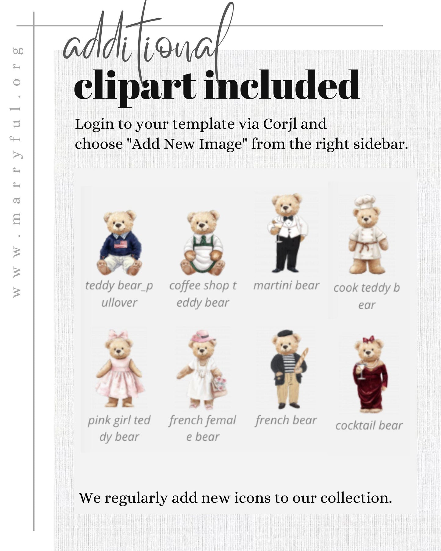 Vintage Ralph Polo Guest Favor Tags, Luxury Bear Thank you Tags Sticker and Label, Teddy Bear Plaid Classic Party Theme Decor Template #068 - TheLovebirdsDesign