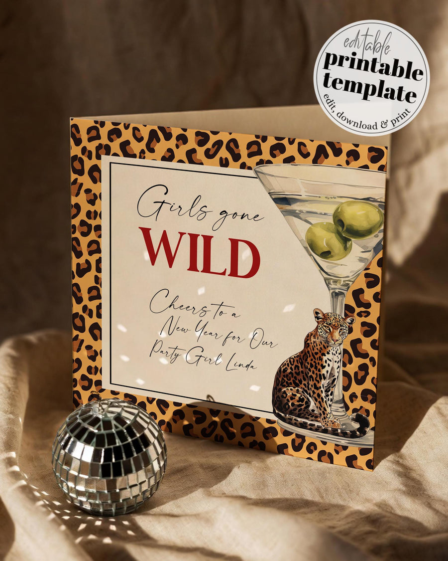Wild Party Animal Birthday Card, Cheetah Theme Greeting Card Template, Editable 6x6" 090CH-GRCA - marryful.org