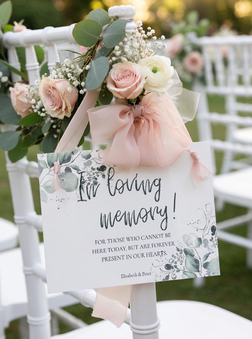 In Loving Memory Wedding Seat Sign Template, Reserved in Heaven Digital Download 002GR-RESI - marryful.org