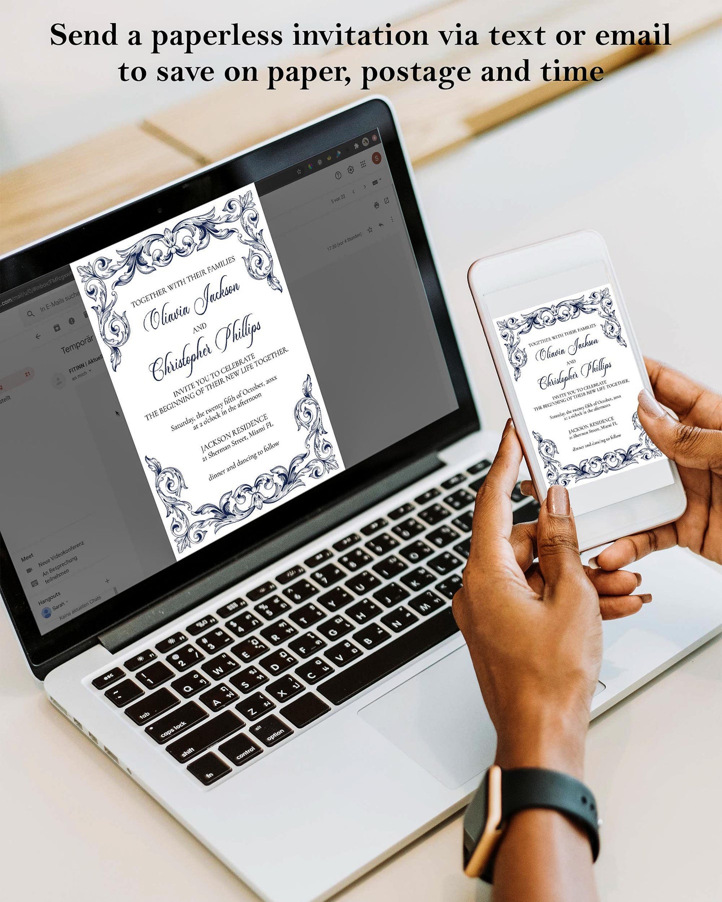 Baroque Wedding Invitation Template