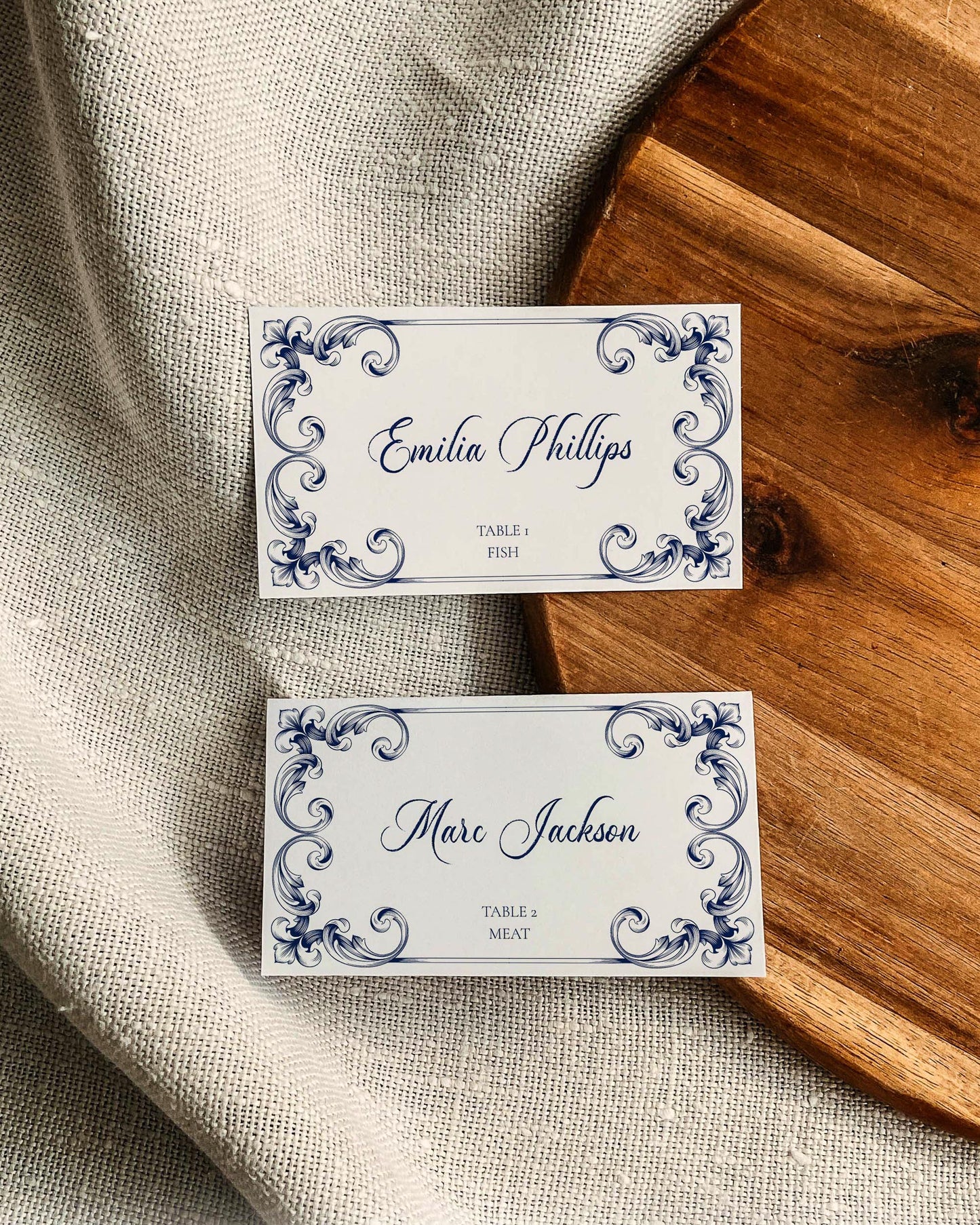 Classic Wedding Place Card Template
