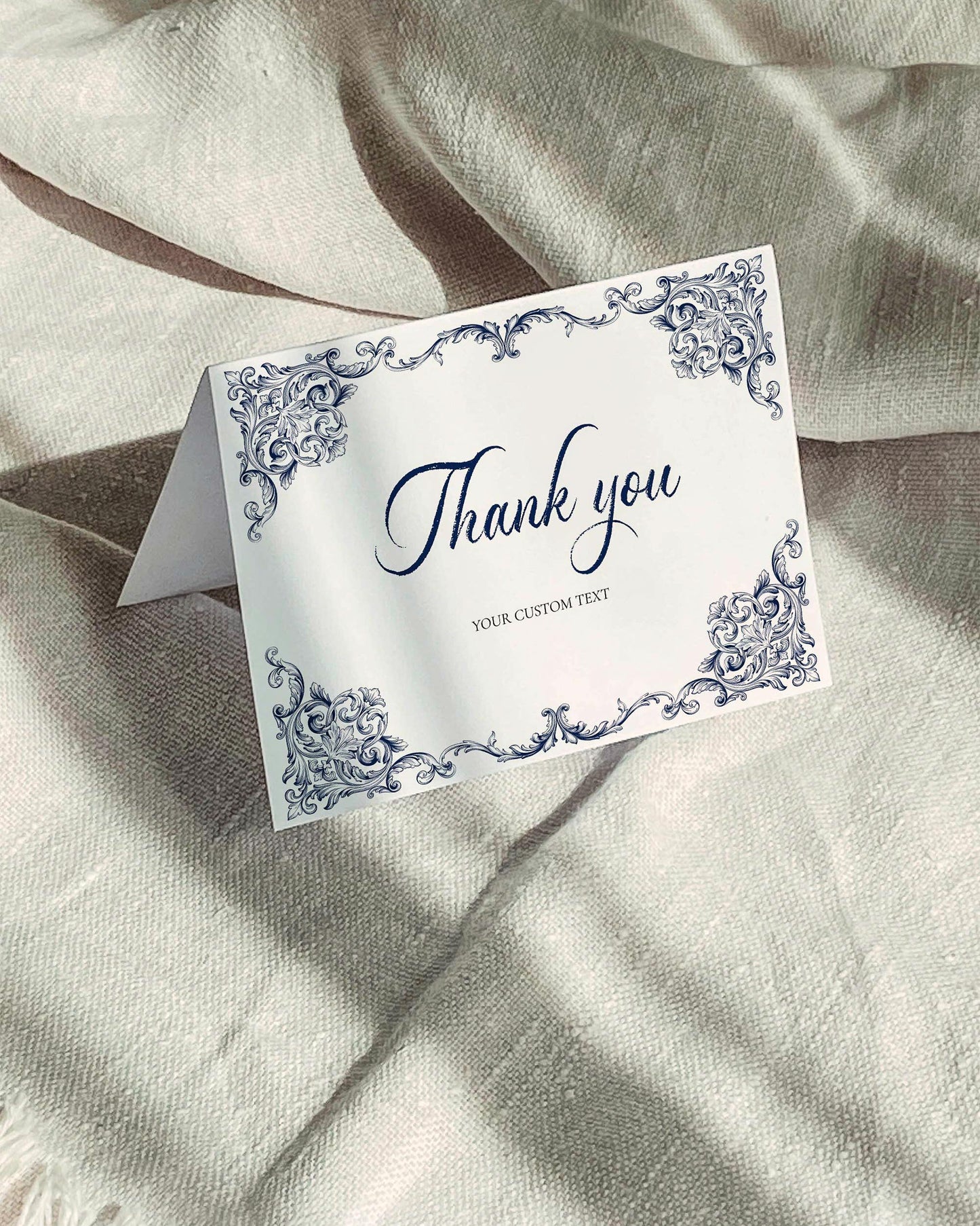 Baroque Wedding Thank you Card Template