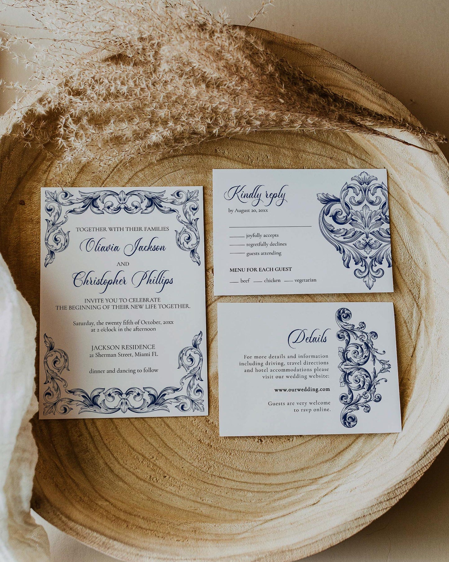 Cottage Core Wedding Invitation Suite