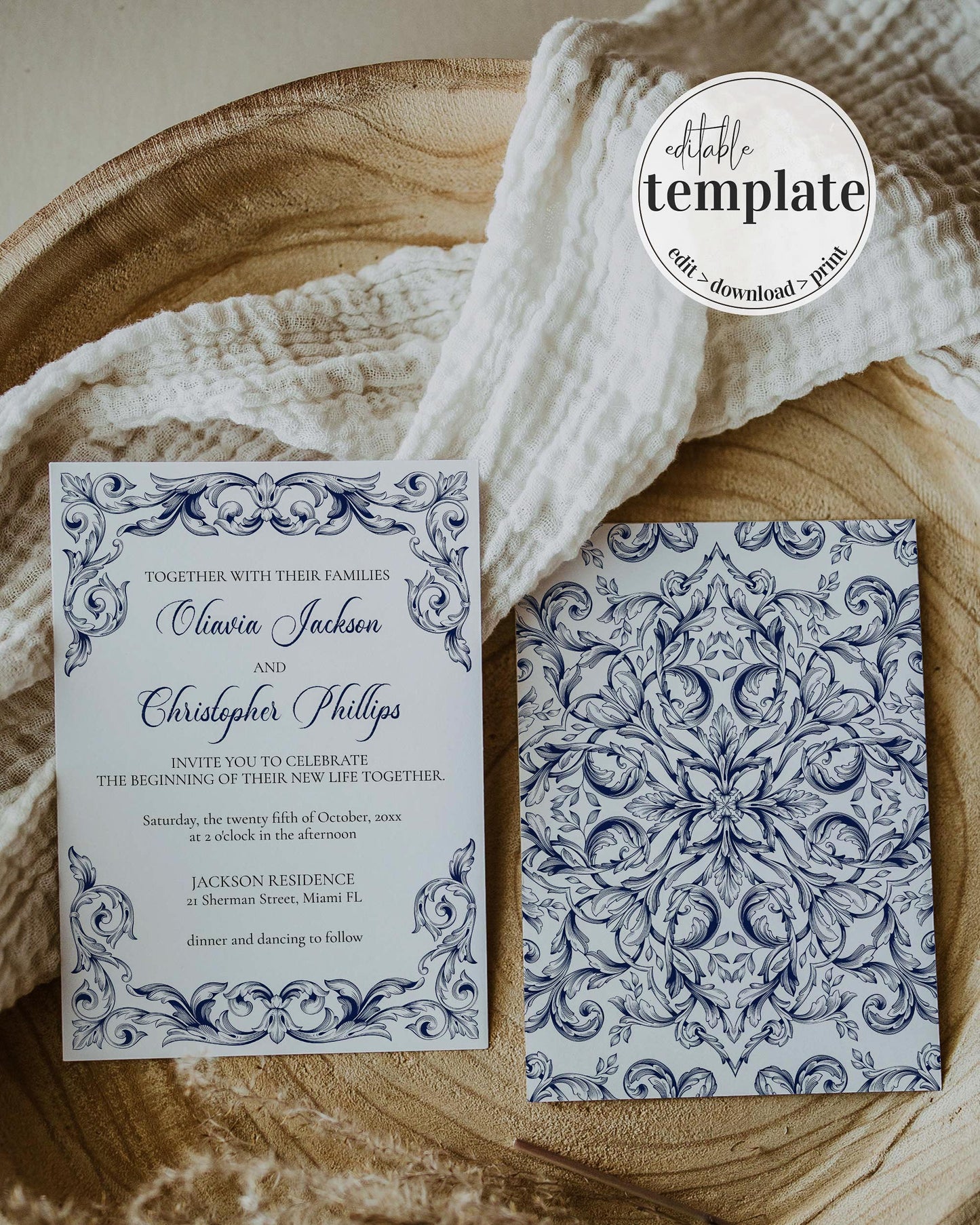 Cottage Core Wedding Invitation Suite