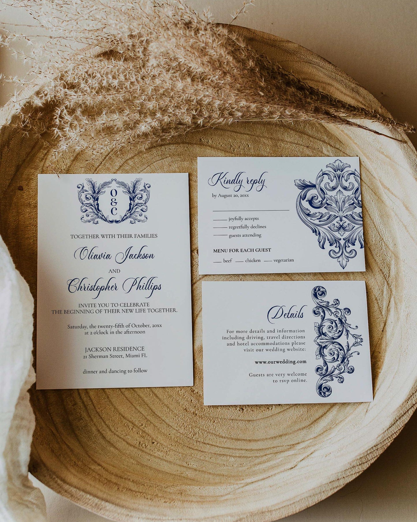 Baroque Wedding Invitation Template