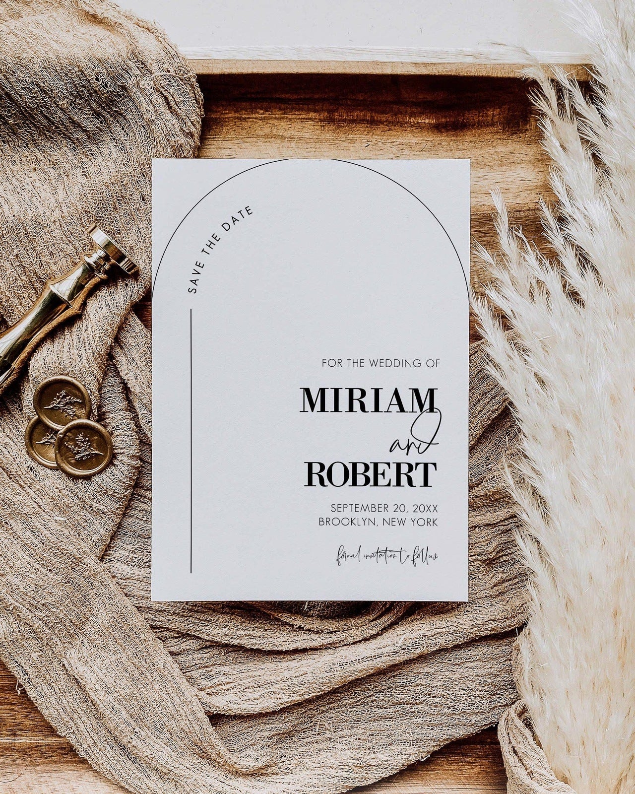 Save the Date Template for a Classic Wedding