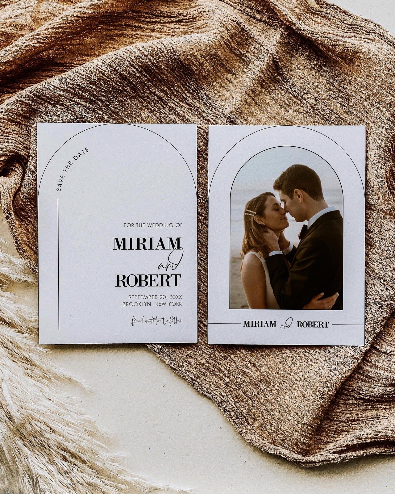 Save the Date Template for a Classic Wedding