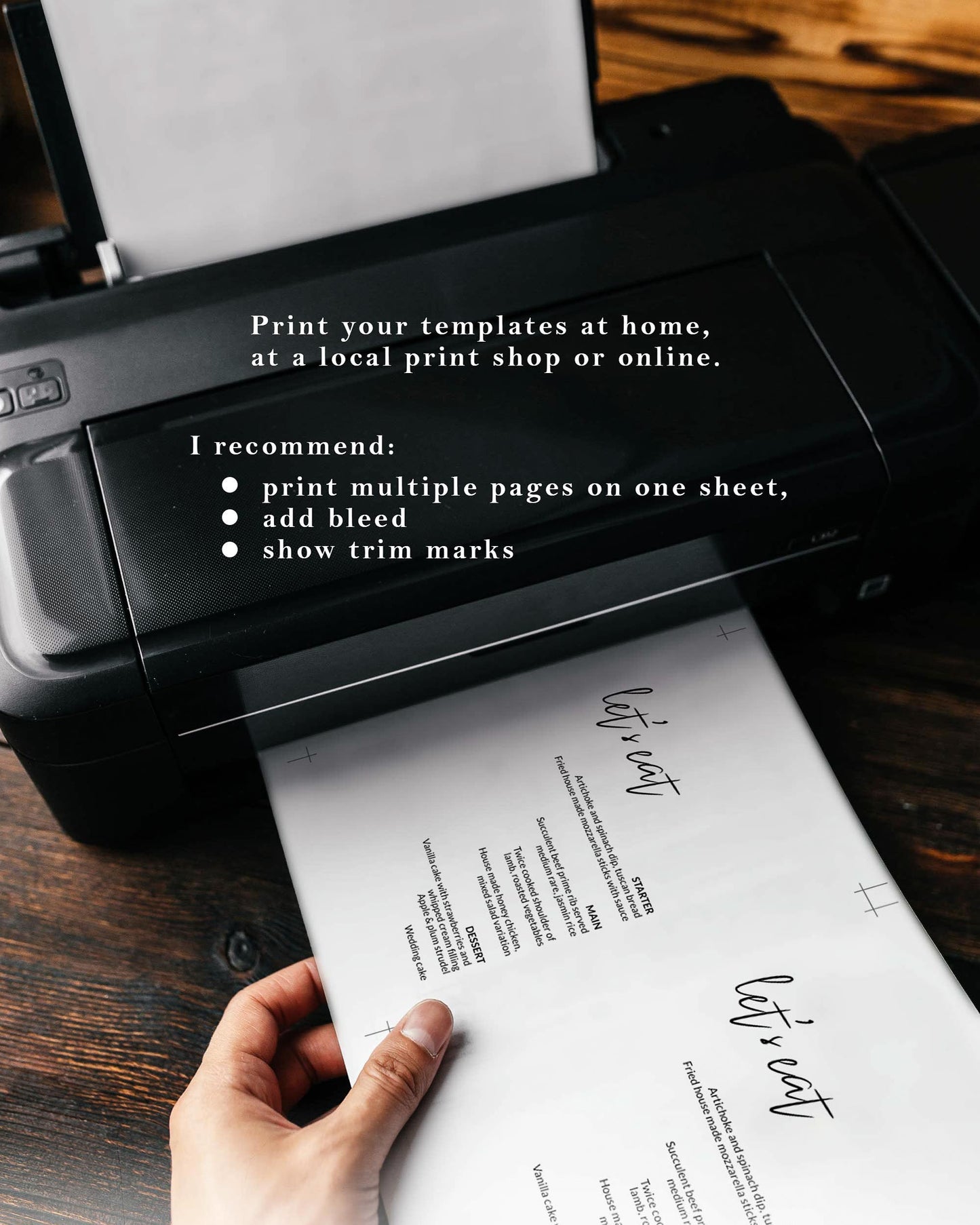 Modern Wedding Menu Card Template for Traditional Wedding