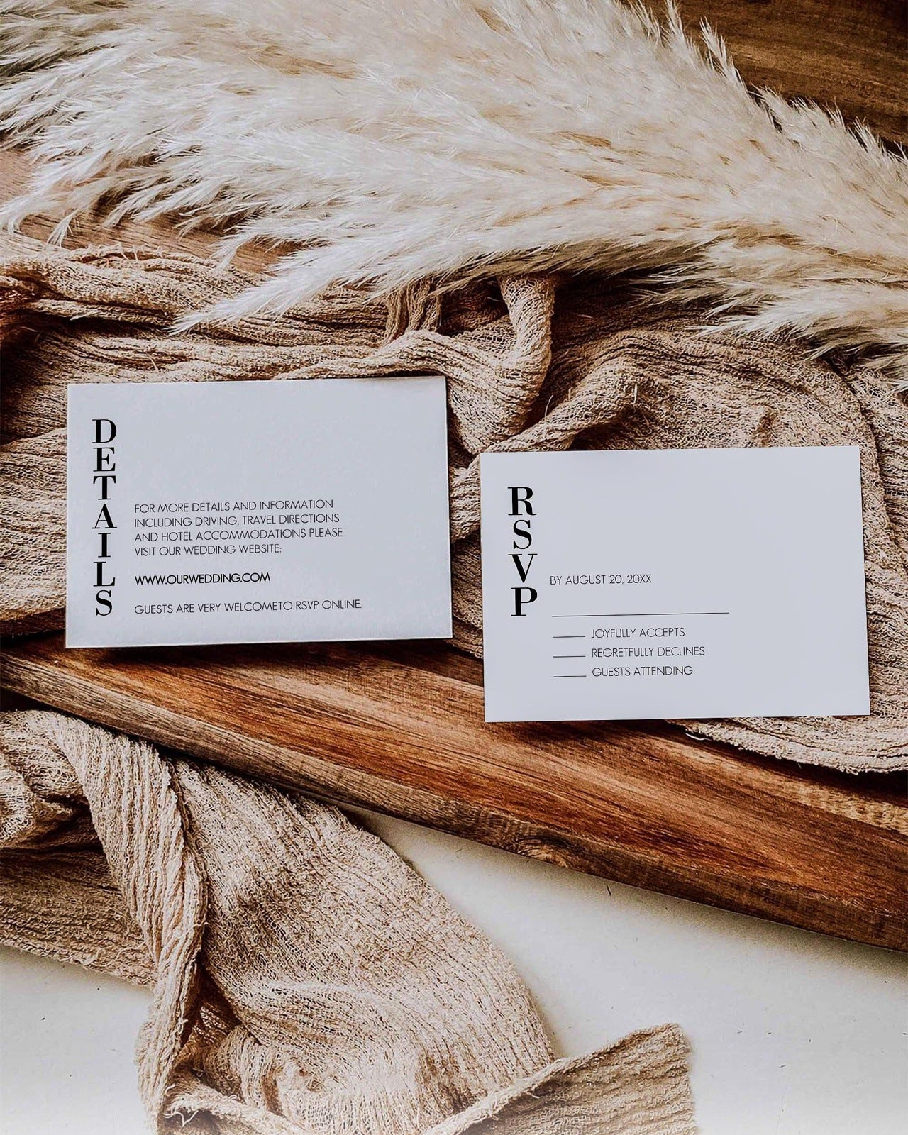 Modern Invitation Template for Classic Wedding