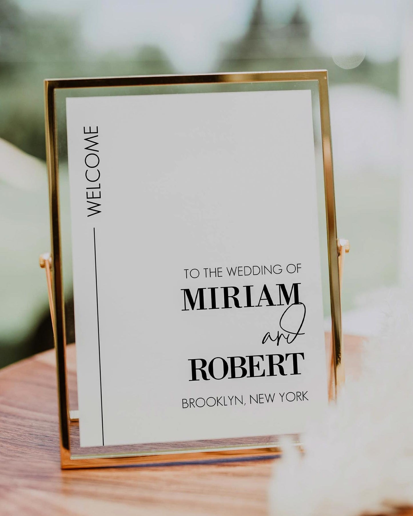 Simple Welcome to our Wedding Sign Template