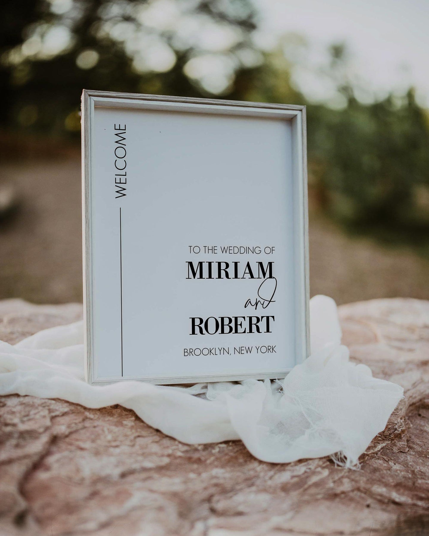 Simple Welcome to our Wedding Sign Template