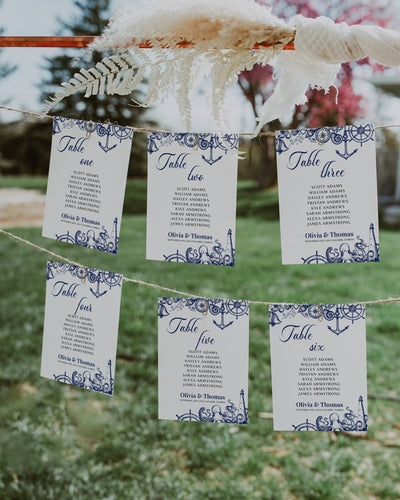 Seating Chart Cards Printable Template Table Number Signs for Destination Wedding Decorations or Beach Bridal Shower | Printable Template - marryful