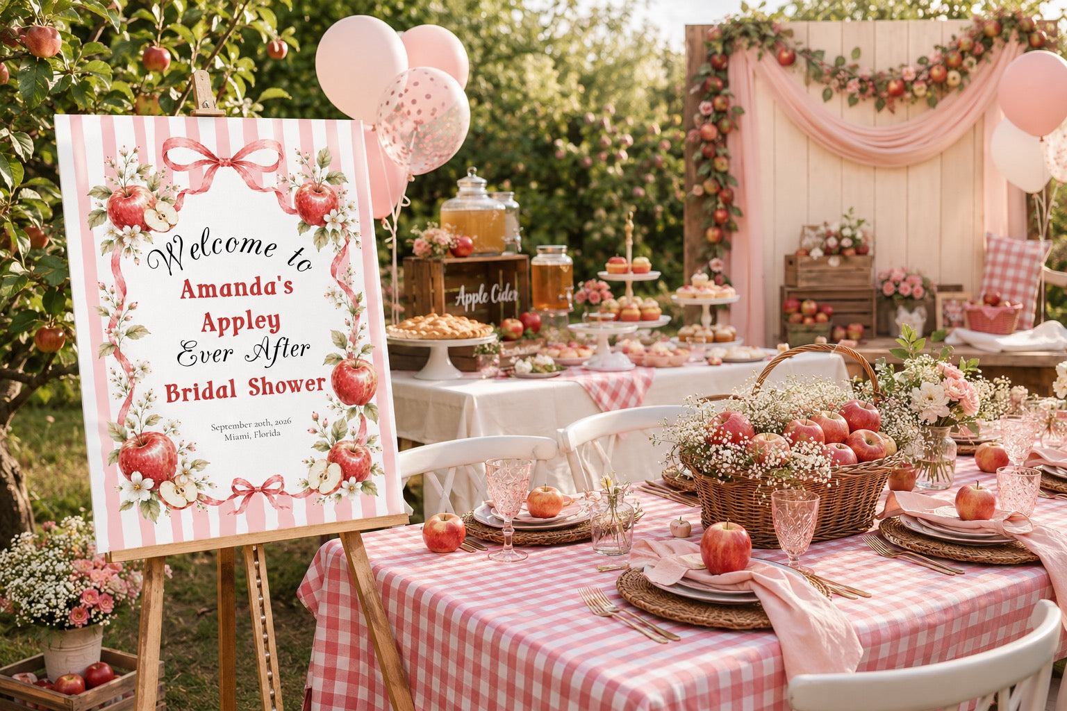 Apple of our eye party setup [AI]