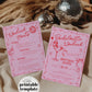 Cherry Martini Bachelorette Itinerary, Funky Handwritten Cherry on Top Martini Bach Party Invitation, Cocktail Bachelorette Template #070