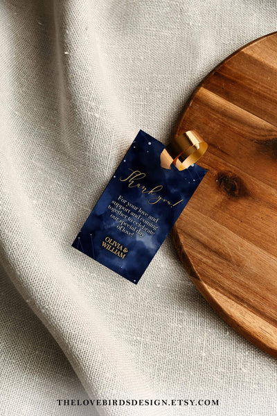 Celestial Wedding Tags for Favors, Thank you Tags for Bridal Shower Printable Tag Template #066 - TheLovebirdsDesign