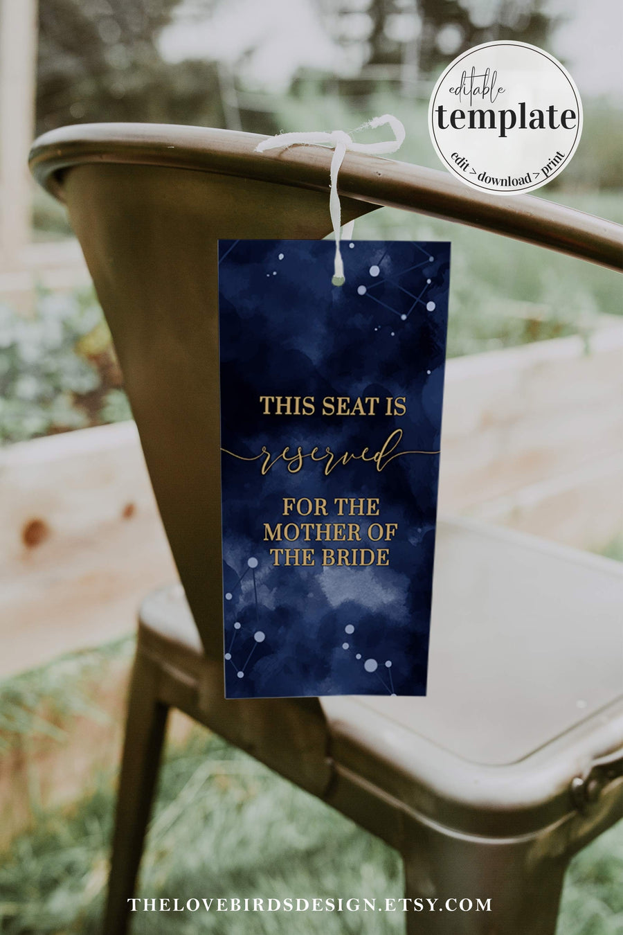 Celestial Reserved Chair Sign Template, Moon and Stars Wedding Printable Décor 066CE-RESI - marryful.org