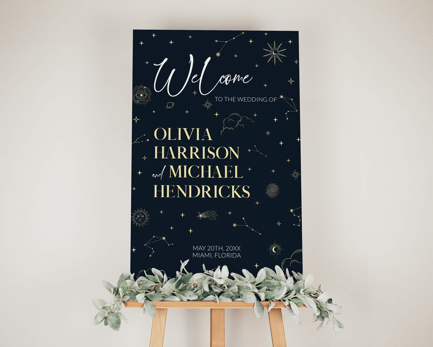 Moon Wedding Welcome Sign - TheLovebirdsDesign