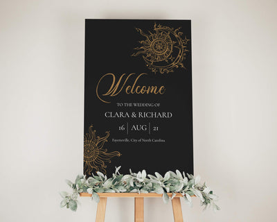 Celestial Wedding Sign Template - Personalize and Print in Minutes - TheLovebirdsDesign