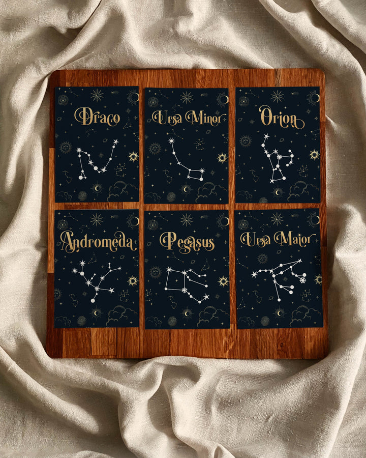 12 Constellations Table Numbers Wedding Seating Sign Celestial Wedding Decorations #063 - TheLovebirdsDesign