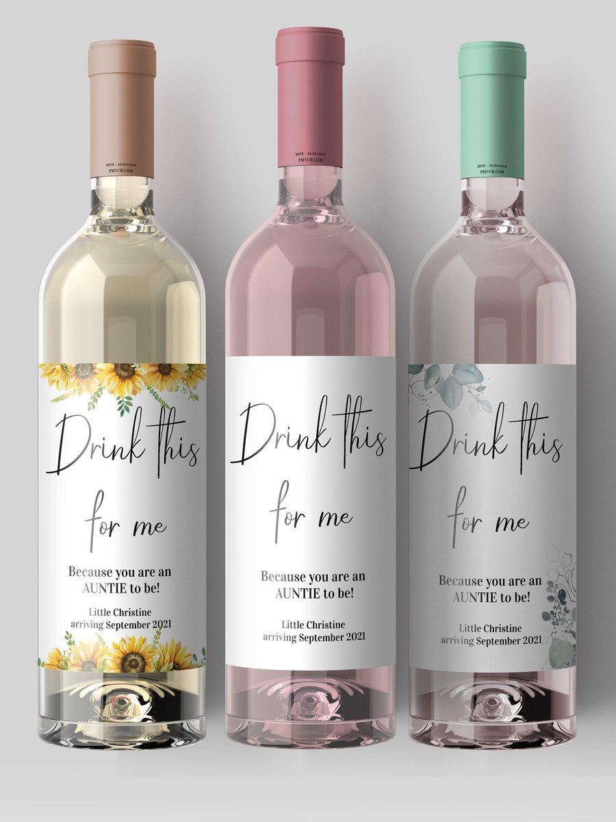 Pregnancy Announcement Wine Label, Grandparents To Be Wine Bottle Gift - marryful.org