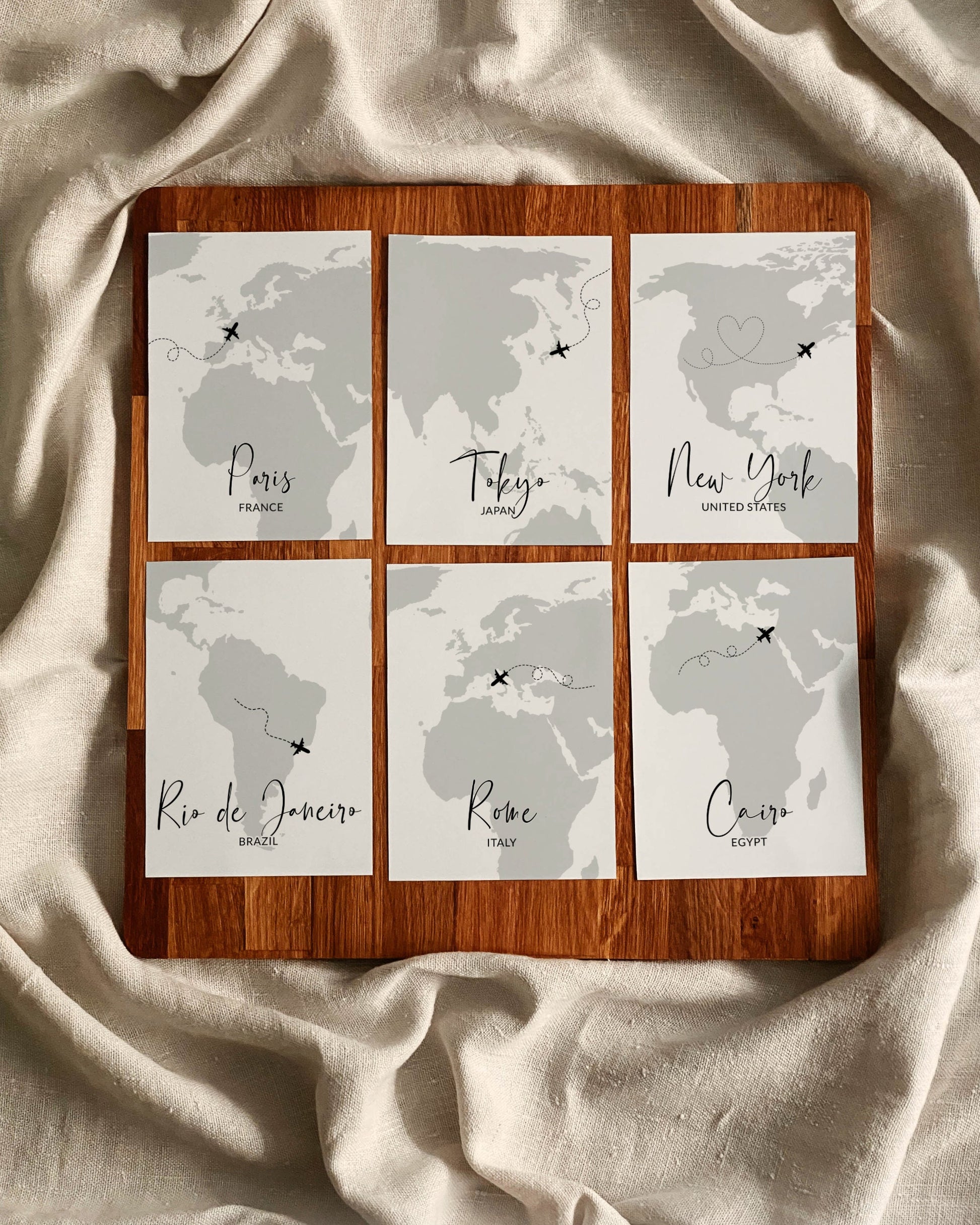 20 Travel Table Numbers for Destination Wedding - TheLovebirdsDesign