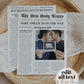 Editable Pregnancy Announcement Newspaper Template, Baby Shower Newspaper, Pregnancy Times, Gender Neutral Baby Times, Custom Baby News #022 - TheLovebirdsDesign