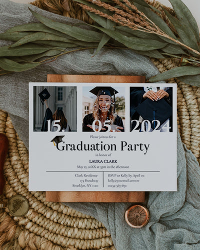 High School Graduation Party Invitation – 2024 Graduate Invitation Template | Printable Template #032 - TheLovebirdsDesign