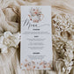 Bridgertone Themed Teaparty Menu Cards, Bridal Teaparty Decorations, Floral Regency Core Bridal Brunch or Picknick Menu Template #073 - TheLovebirdsDesign