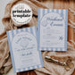 Coastal Bachelorette Invitation Itinerary, Last Toast on Coast Handwritten Invite Nautical Bachelorette at the Beach Printable Template #072 - TheLovebirdsDesign