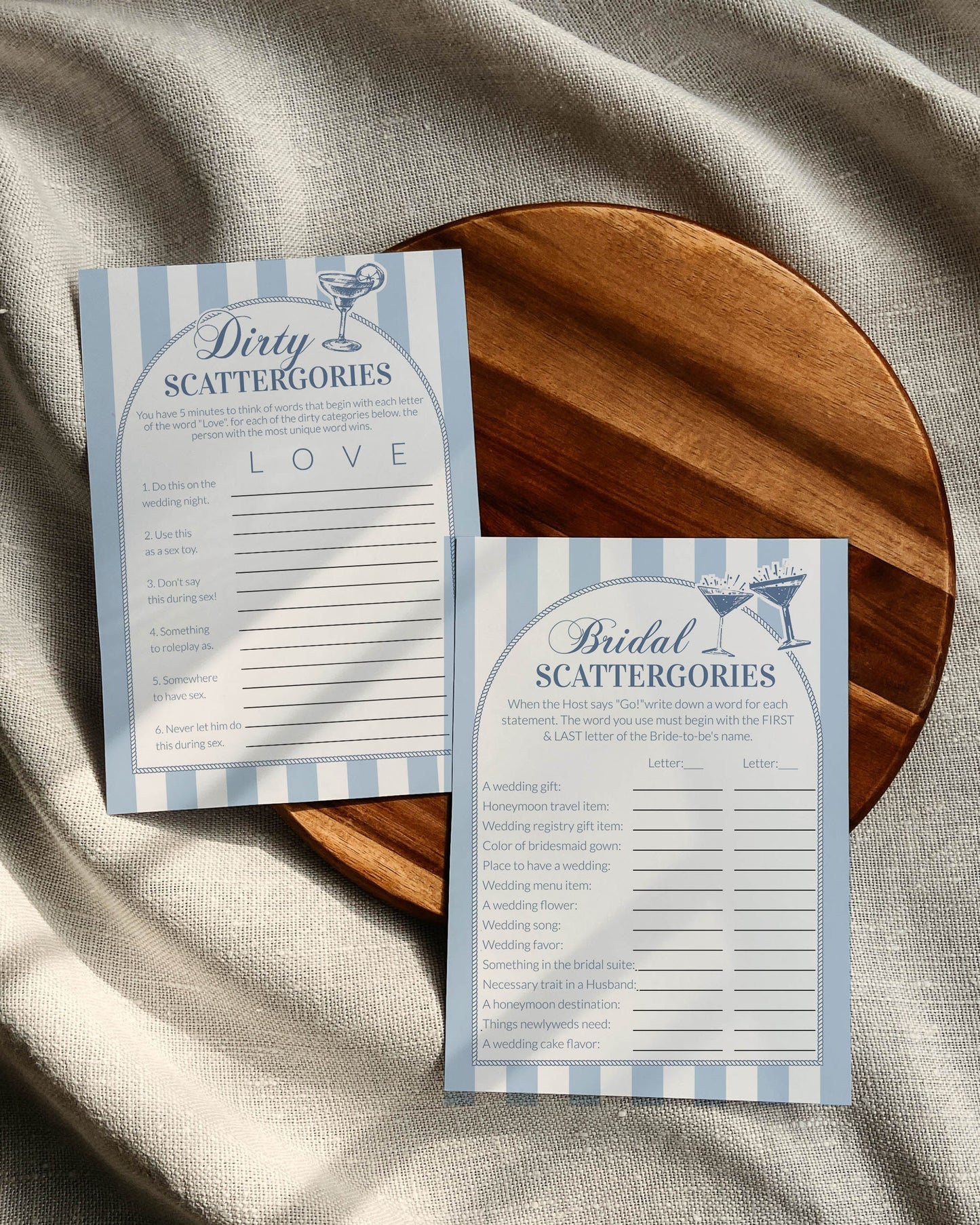 Coastal Bachelorette Games Bundle for Last Toast on Coast Party Games, Nautical Bachelorette Bridal Shower Games, Printable Template #072 - TheLovebirdsDesign