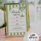 Margs & Matrimony Bar Drinks Menu Template Sign, Margarita Cocktail Menu for Tequila Beach Bridal Shower Bar Menu Printable Template #072 - TheLovebirdsDesign