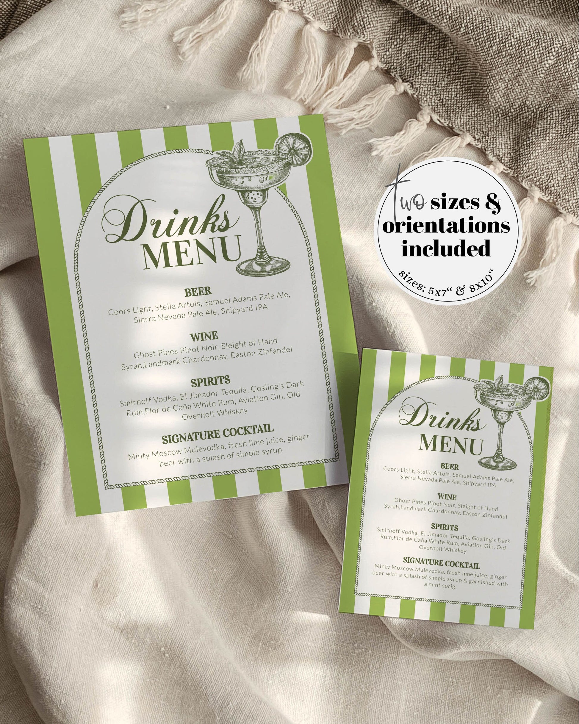 Margs & Matrimony Bar Drinks Menu Template Sign, Margarita Cocktail Menu for Tequila Beach Bridal Shower Bar Menu Printable Template #072 - TheLovebirdsDesign