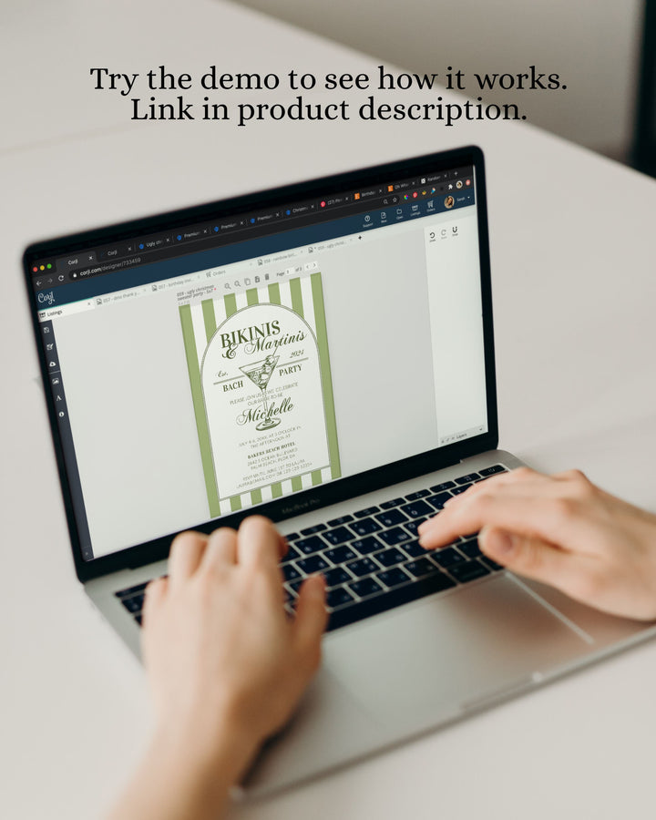 Martini Seating Chart for Tinis and Bikinis 30th Birthday Adult Party, Editable Seating Chart Sign Template Martini Themed Bach Party #072 - TheLovebirdsDesign