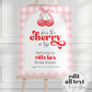 Cherry Sweet Welcome Sign, Cherry on Top Themed Spring Summer Shower, Coquette Cherry Decoration Template for 1st Birthday or Shower #068 - TheLovebirdsDesign