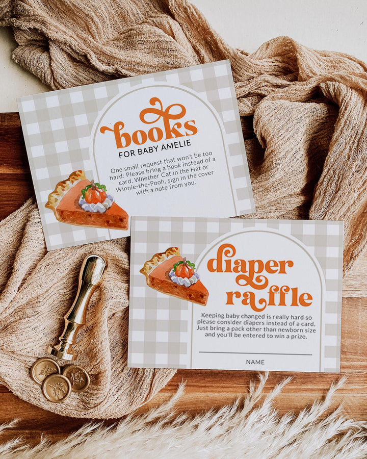 Cutie Pie Baby Shower Invitation, Pumpkin Pie Baby Shower Invite, Fall Baby shower, Pie Baby Shower Decor, Autumn Baby Shower Template #068 - TheLovebirdsDesign