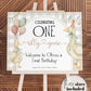 One Silly Goose Welcome Sign, Editable Silly Goose First Birthday Welcome Sign Natural Retro Theme Party Decorations Printable Template #068 - TheLovebirdsDesign