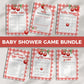 Apple of our Eye Baby Shower Game Bundle, Fall Shower Games, Coquette Apple Shower Games, Fall Baby Shower Decor Template Set #068 - TheLovebirdsDesign