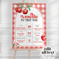Apple of our Eye Milestone Sign, Apple 1st Birthday Decorations, Apple themed First Birthday, Baby Milestone Board Printable Template #068 - TheLovebirdsDesign