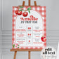Apple of our Eye Milestone Sign, Apple 1st Birthday Decorations, Apple themed First Birthday, Baby Milestone Board Printable Template #068 - TheLovebirdsDesign