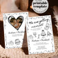 Hand drawn Wedding Invite with Wavy Frame, Funky Doodle Wedding Invitation Suite, Scribbled Illustrated Quirky Wedding Template #070 - TheLovebirdsDesign