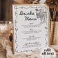 Hand drawn editable Bar Menu for Whimsical Wedding, Scribble Cocktail Menu Card, Funky Menu Template, Doodle Signature Cocktail Menu #070 - TheLovebirdsDesign