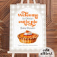 Cutie Pie Welcome Sign for Baby Shower or First Birthday, Pumpkin Pie 1st Birthday Decorations, Fall Baby Shower Theme Decor Template #068 - TheLovebirdsDesign